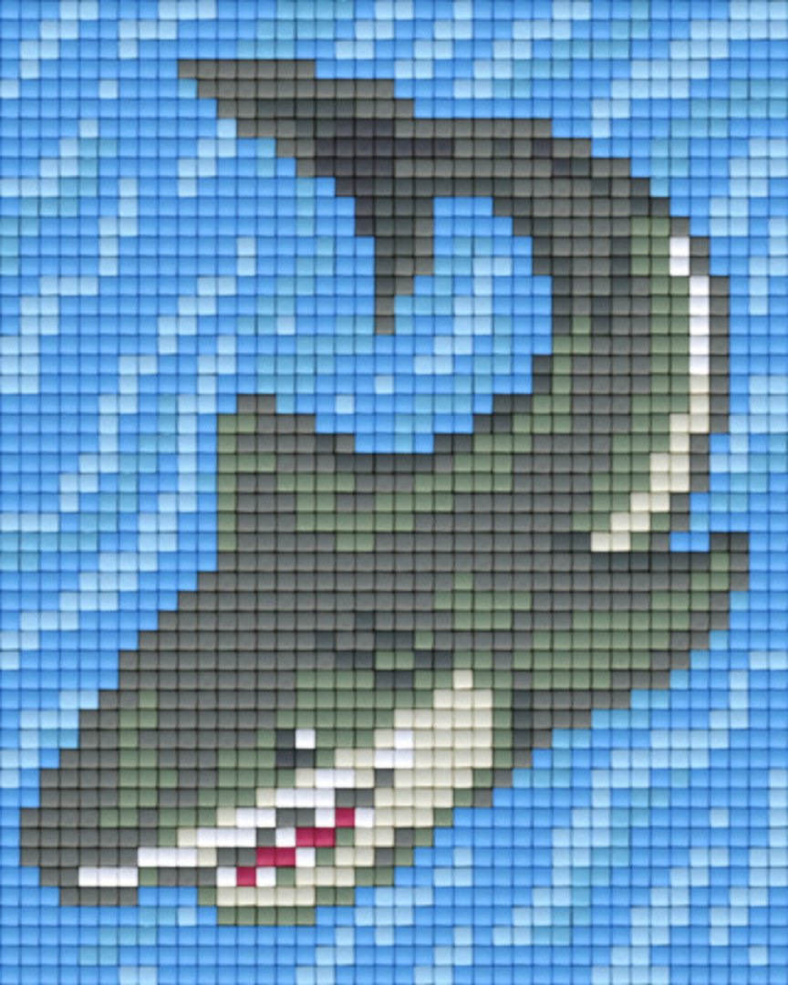 Shark One [1] Baseplate PixelHobby Mini-mosaic Art Kit image 0